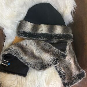 Neckworks | Hat & Scarf Brown Soft Faux Fur Neck Wrap Scarf 34”